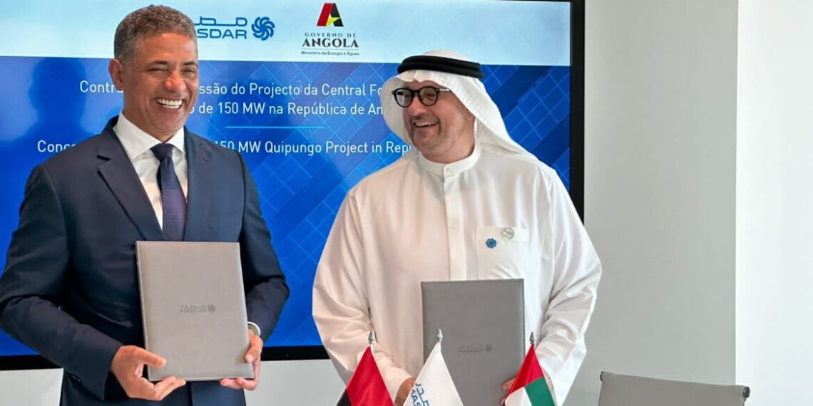 An agreement for the Quipungo Photovoltaic Power Plant project concession is inked by Minea and Masdar.