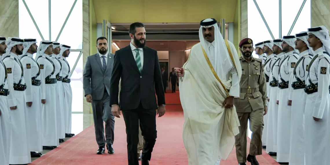 Syria’s president Sharaa meets Iraqi PM in Doha ahead of Arab summit