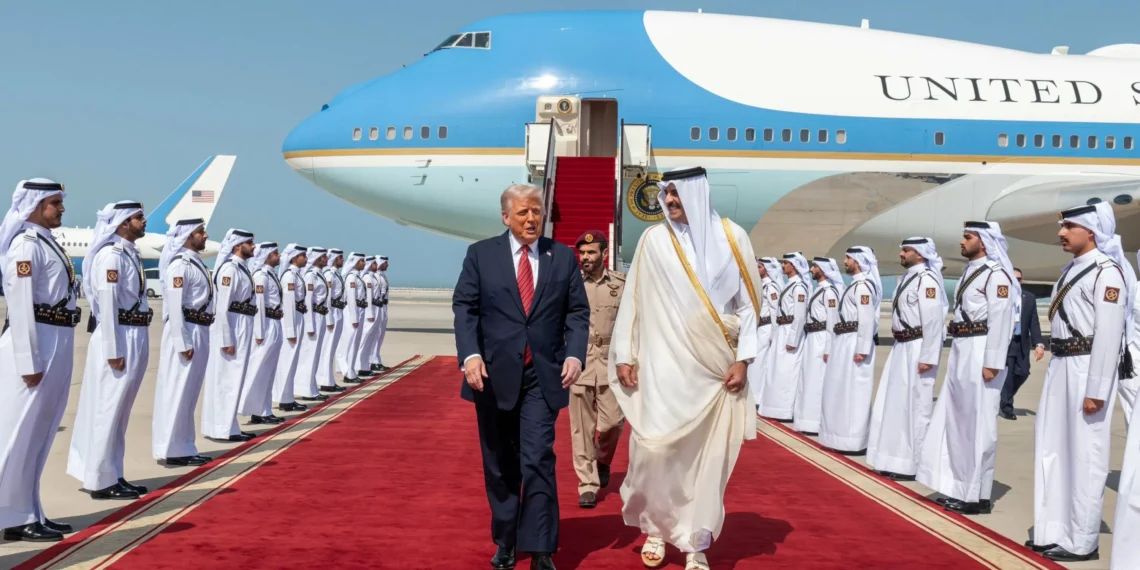 Trump touches down in Qatar for Middle East trip, 2nd leg