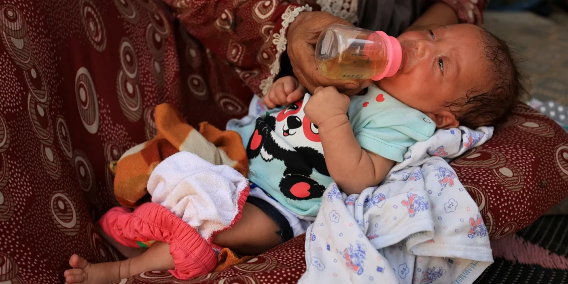 Gazan families turn to chickpea paste to feed infants amid crisis