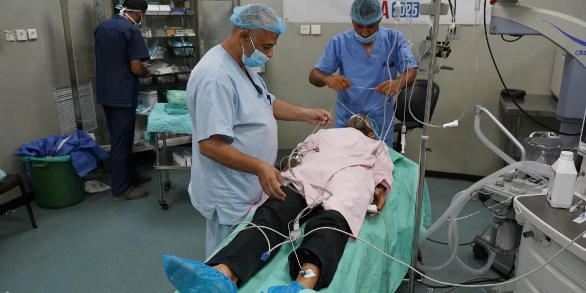 Gaza’s doctors operate on empty stomachs as blockade fuels famine