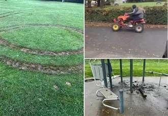 Youths on quad bikes tear up parks amid ‘deeply concerning’ vandalism