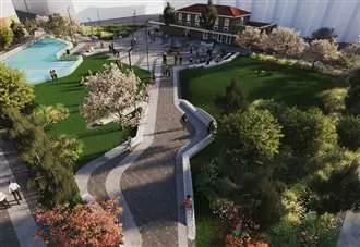 Work begins to transform run-down bus station into town centre park